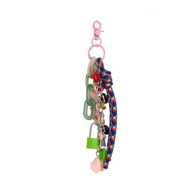 1PC Multi-Functional Diy Acrylic Charms Keychain Lock Chain For Cute Lady Phone Case Hanging Ornaments Bag Accessories_voghion.com
