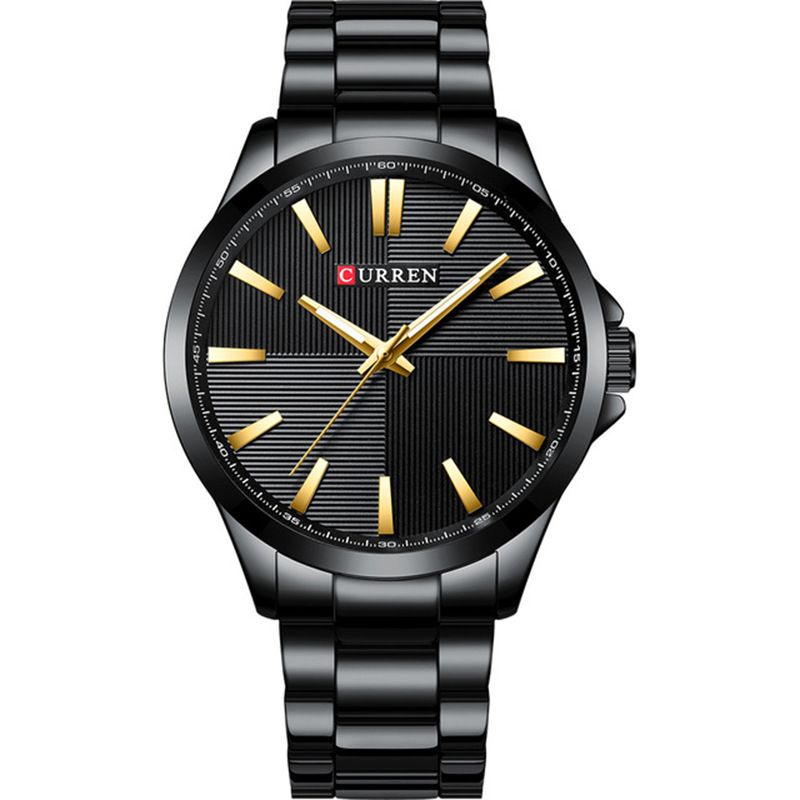 Miesten rannekello Vedenpitävä kvartsikello Teräsnauha Miesten rannekello Business Casual Watch_voghion.com