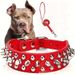 Pet Circle Bullet Stud Rivet Collar Leash Punk Dog Neck Ring_voghion.com