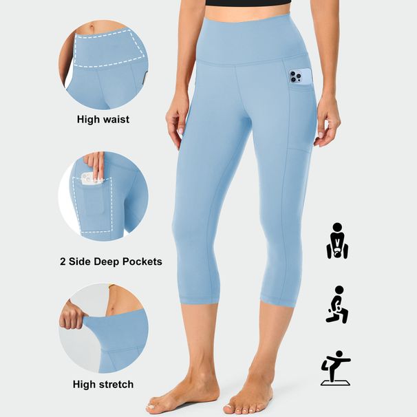 Calças de ioga femininas com bolso de sete pontos para mulheres na primavera e no verão, cintura alta, abdômen, roupa externa justa, leggings de sete pontos_voghion.com