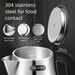 Premium 304 Stainless Steel Electric Kettle - Large Capacity With Automatic Power-Off, BPA-Free For Household_voghion.com