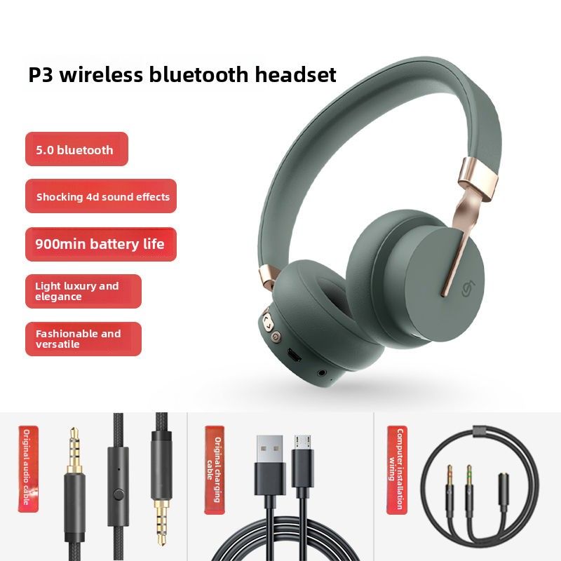 2021 New Over-Ear Bluetooth Headphones Wireless High-Value Light Luxury Universal Headset For Phones, Computers, Gaming,_voghion.com