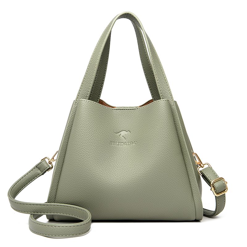 Designer 3 Schichten weiche Damen Handtaschen Mode Frauen Schulter Umhängetaschen Qualität Leder weibliche Messenger Tote Sac_voghion.com