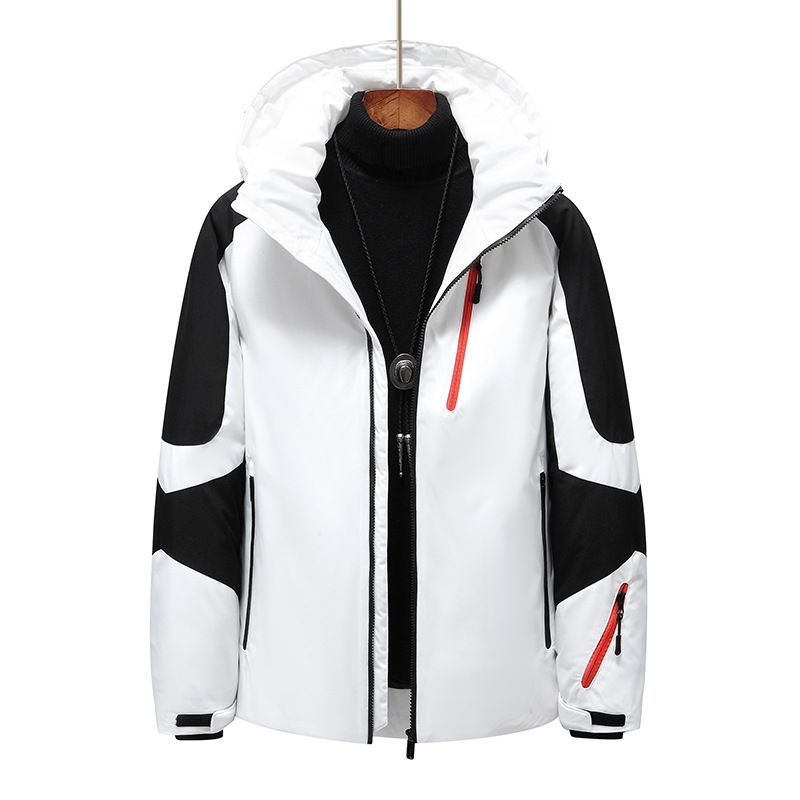 Giacca invernale da uomo in piuma d'oca bianca di grande marca, rimovibile, ispessita, per abbigliamento da sci all'aperto_voghion.com