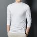 Meeste pikkade varrukatega T-särk, poolkõrge puuvillane sisekiht, alusmantel, keskmise kaelusega, sügis- ja talvealuspesu top_voghion.com
