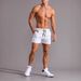 Weiße Sommer-Sportshorts für Herren, einfache und modische, trendige Dreipunkthose für Herren, große, lässige Vierpunkthose_voghion.com