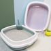 Semi-Enclosed Anti-Splash Thickened Pet Supplies Toilet With Scoop Cat Litter Box_voghion.com