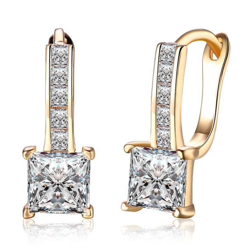 Women's Jewelry Fashion Zircon Earrings K Gold Zircon Accessories_voghion.com