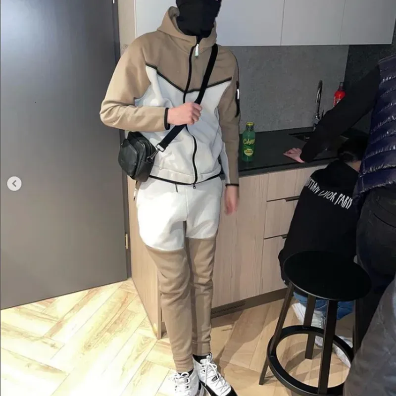 Tracuits Suit Hoodie Fashion Casual Sports Zipper Jacket Broek Suitpant Heren Nieuw in Heren Sets 230922_voghion.com