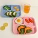 Mehrfarbiger quadratischer Meal-Prep-Teller aus Kunststoff mit Trennwänden – mikrowellengeeignet, BPA-frei, ideal für Kinder, Erwachsene und zur Portionskontrolle_voghion.com