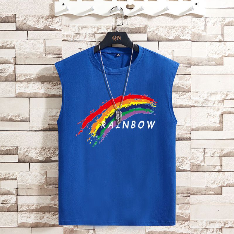 Gilet sans manches décontracté tendance d'été pour étudiants masculins, chemise de sport ample pour adolescents et garçons, t-shirt camisole,_voghion.com