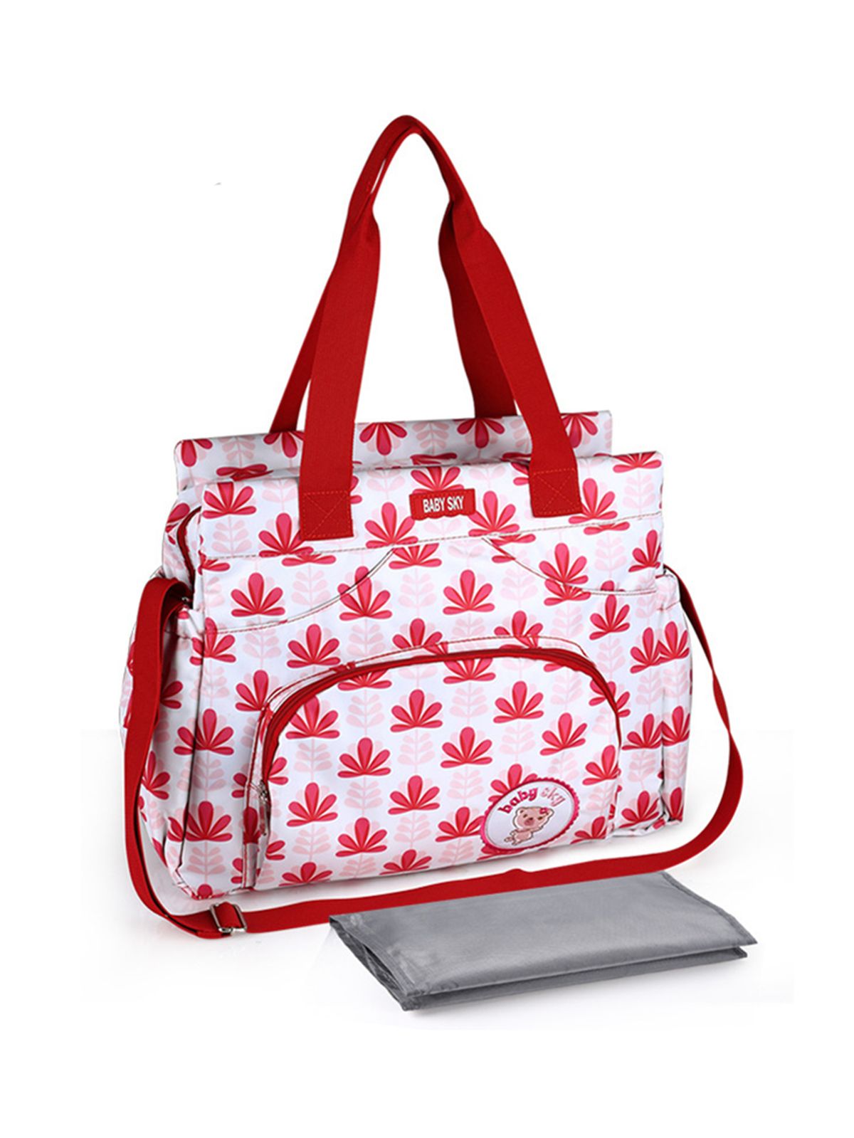 New color fashion printing large capacity mommy one shoulder multi-function portable mother and baby diaper bag_voghion.com