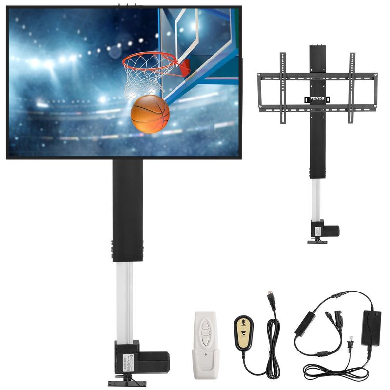 VEVOR Motorized TV Lift Stroke Length 28 Inches Motorized TV Mount Fit for Max.50 Inch TV Lift with Remote Control Height Adjustable 38-65 Inch,Load C_voghion.com