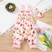 Factory Direct Sales Summer New Easter Cartoon Fashion Print Bloomers Baby Girl Sling Jumpsuit Suit_voghion.com