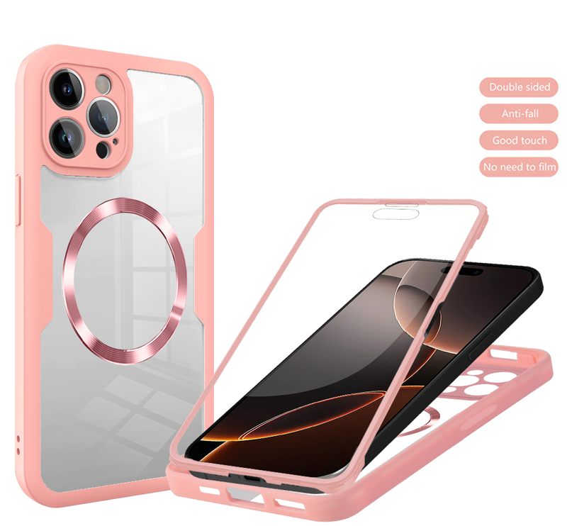 Funda completa de 360° para iPhone 13, 11, 14, 12 Pro Max, 16, 15 Plus, carga inalámbrica, a prueba de golpes_voghion.com