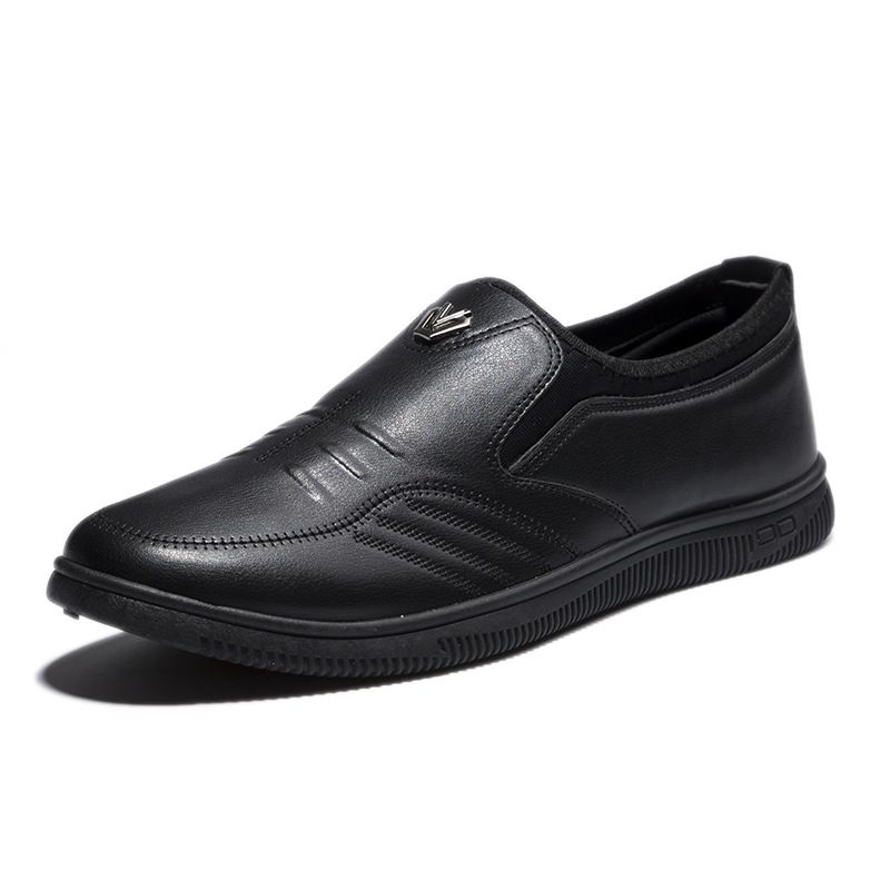 Neue Casual Business High-End-Lederschuhe für Herren für Männer mittleren Alters Authentischer klassischer Slip-On_voghion.com