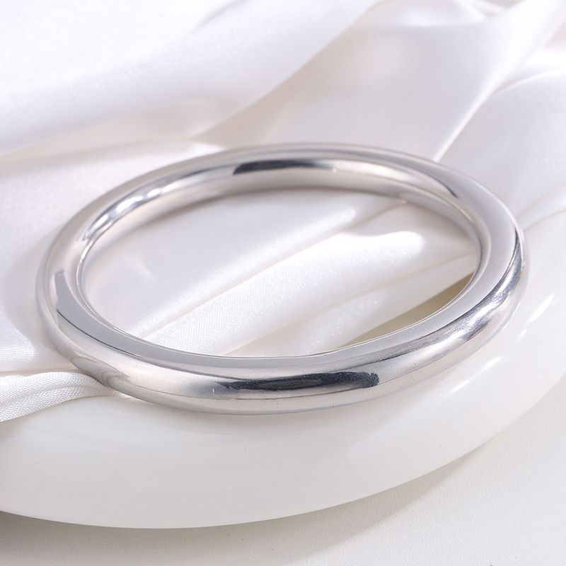Casual effen titanium stalen armband in bulk_voghion.com