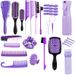 Scalp Massage Shampoo Brush Set - Hollow Comb For Detangling & Styling - Hair Care Kit For Men/Women_voghion.com