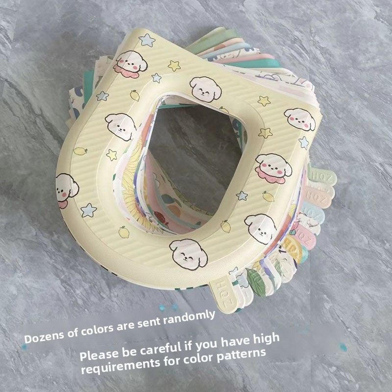 Waterproof No-Wash Cushion All-Season Universal High Foam Bathroom Summer Toilet Seat Adhesive Type_voghion.com