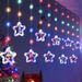 LED Christmas Icicle String Lights - Remote-Controlled Star/Snowflake/Heart Designs, Warm White & Multicolor, USB-Powered_voghion.com