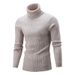 Herrenbekleidung Herrenpullover hoher Kragen Flut einfarbig Herren High Sense Mode Joker_voghion.com