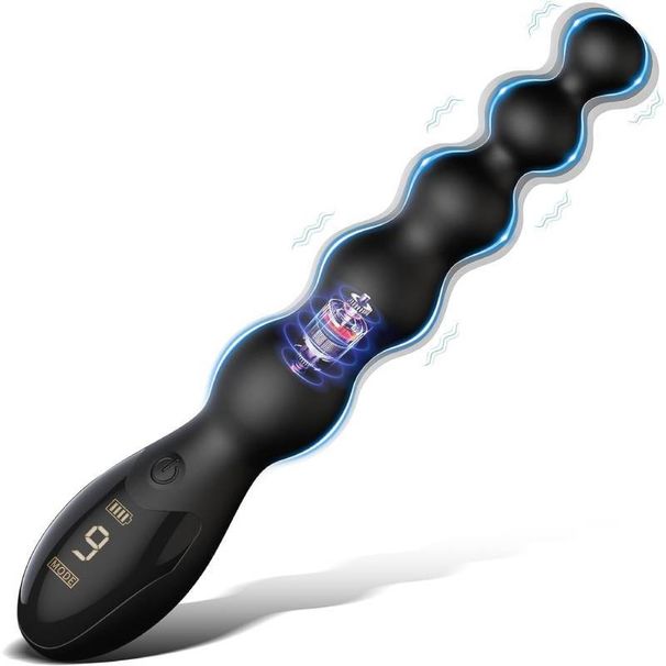Digital Display Anal Bead Anal Plug Multi Frequency Vibration Unisex Anal Masturbation Massager Vibrator Adult Products_voghion.com