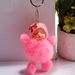 Yamaler Cute Foot Hand Bowknot Sleeping Baby Doll Pompom Key Ring Keychain Bag Pendant_voghion.com