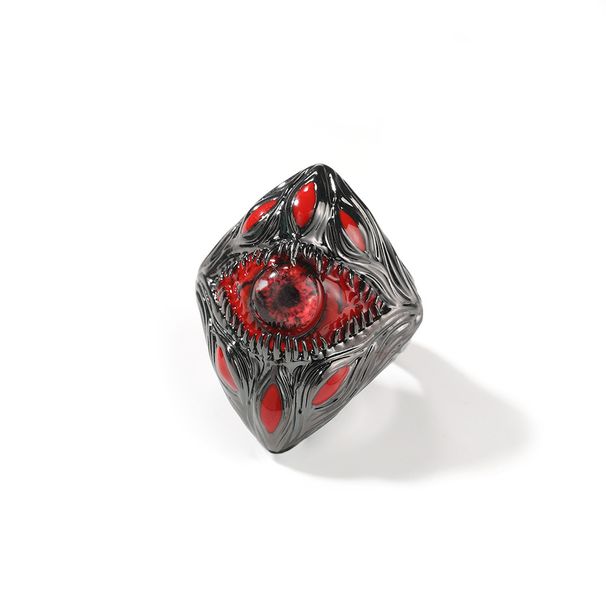 Gioielli da uomo e da donna - Anello con design unico a forma di occhio parassita, anello in stile vintage hip hop, anello alla moda realizzato in rame di alta qualità_voghion.com