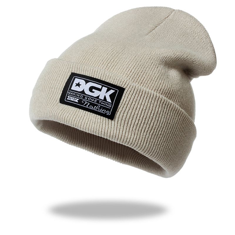Uus suusamüts sügis-talvine pullover-kootud müts DGK tähega villane müts meeste ja naiste beanie mütsid_voghion.com
