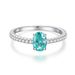 Tancise S925 Sterling 5*7  Aquamarine Ring Women's Ins-style High Carbon Diamond Ring Simple Style_voghion.com