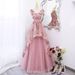 Elegant Dusty Pink A-Line Dress – High Waist Prom Gown For Graduation, Pageants & Formal Events (XS-3XL)_voghion.com