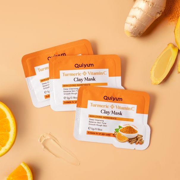 QUIYUM Mask Vitamin C Hydrating Moisturizing Cleansing Foreign Trade Sheet 5g Factory Spot_voghion.com