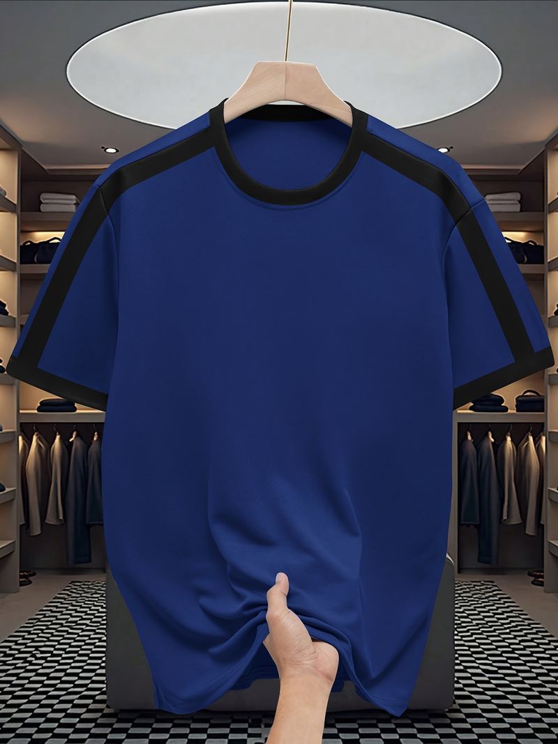 T-shirt à manches courtes pour homme, vêtement d'été en soie glacée, séchage rapide, ample, pour le sport_voghion.com