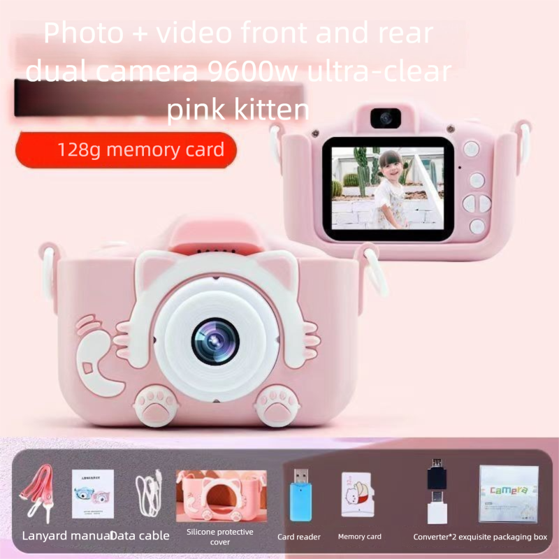 Appareil photo numérique pour enfants, enregistrement vidéo HD, photo, jouet pour bébé, cadeau d'anniversaire pour garçons et filles_voghion.com