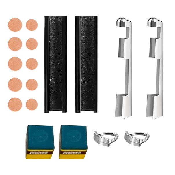 16 peças de substituição de ponta de taco de sinuca, conjunto de ferramentas de reparo de ponta de taco de sinuca_voghion.com