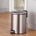 Stainless Steel Step Trash Can With Soft-Close Lid - Elegant Round Bin For Kitchen, Bathroom & Bedroom (5L/8L/12L, Fingerprint-Proof, Multiple Colors)_voghion.com