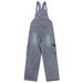 Man's clothing Vintage embroidery patchwork striped pocket cargo jumpsuit denim suspenders for men and women_voghion.com