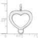 Amore La Vita Sterling Silver Rhodium-plated Polished Open Heart Charm Carrier Pendant_voghion.com