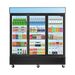 ORIKOOL Glass Door Merchandiser Refrigerator 70 Cu.ft Swing Door Commercial Display Refrigerators Merchandising Refrigeration With LED Top Panel_voghion.com