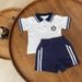 Kid's Clothing Baby college style suits new summer boys kindergarten clothes baby lapel Polo shirts fashionable two-piece suits_voghion.com
