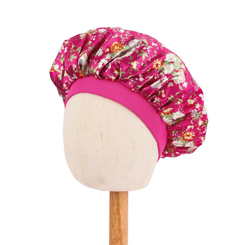 Girl's Hats Children's Satin Sleeping Cap Butterfly Print Baby Hair Care Cap Infant Shower Cap_voghion.com