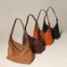 Classic Leather Women's Casual Double Shoulder Commuter Dumpling Bag_voghion.com