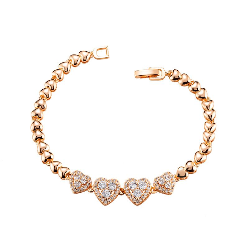 Braccialetto squisito per donna, gioielli personalizzati alla moda con chiusura a cuore, piccolo stand_voghion.com