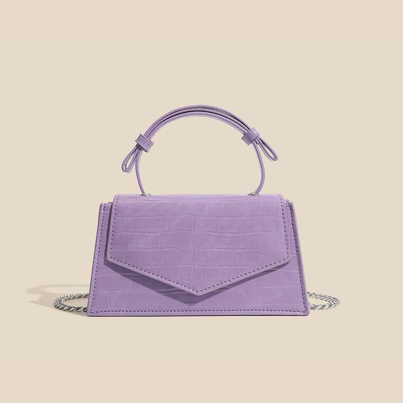 Nouveau sac de la famille Z avec motif Crocodile motif Animal violet Mini ville loisirs sac à bandoulière portable_voghion.com
