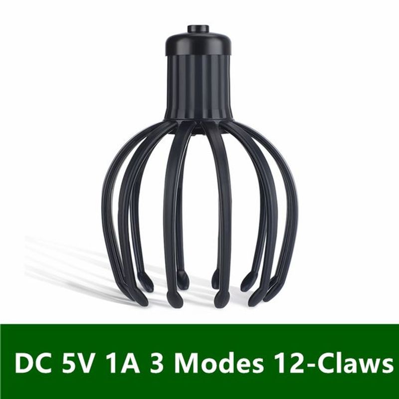 Head Massager 128 Claw Vibration Head Massager Octopus Stress Relief Deep Tissue Scalp Massage Wireless Health Care_voghion.com