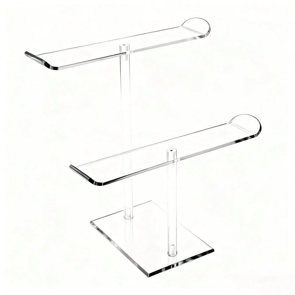 2 supports de cheveux en acrylique, organisateur transparent pour accessoires de cheveux et bandes de maintien, hauteur 20 cm_voghion.com