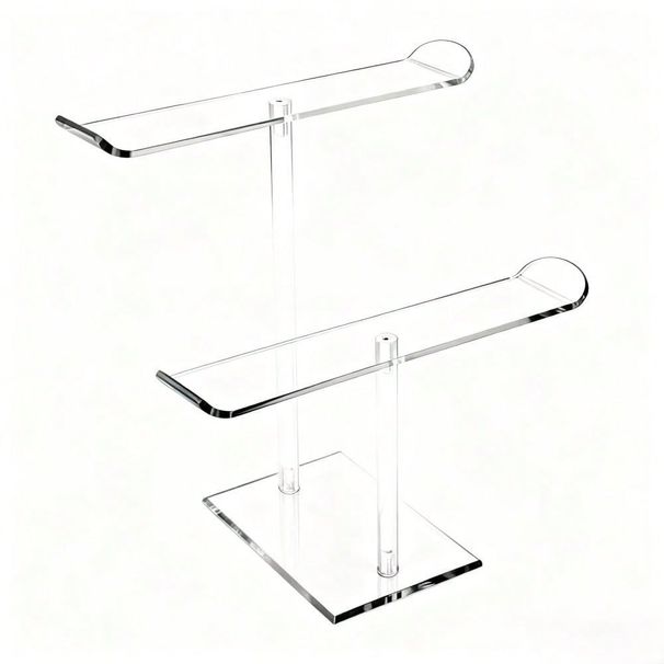 2 supports de cheveux en acrylique, organisateur transparent pour accessoires de cheveux et bandes de maintien, hauteur 20 cm_voghion.com