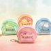 New Mini Semicircle Coin Purse Cute Portable Pendant Macaron Color PVC Keychain Chain Bag_voghion.com