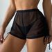 Damenbekleidung Neue mehrfarbige Badeanzughose mit hoher Taille, Sommer-Sonnenschutzhose, Mesh-Boxer, Strand-Bikini, Badehose_voghion.com