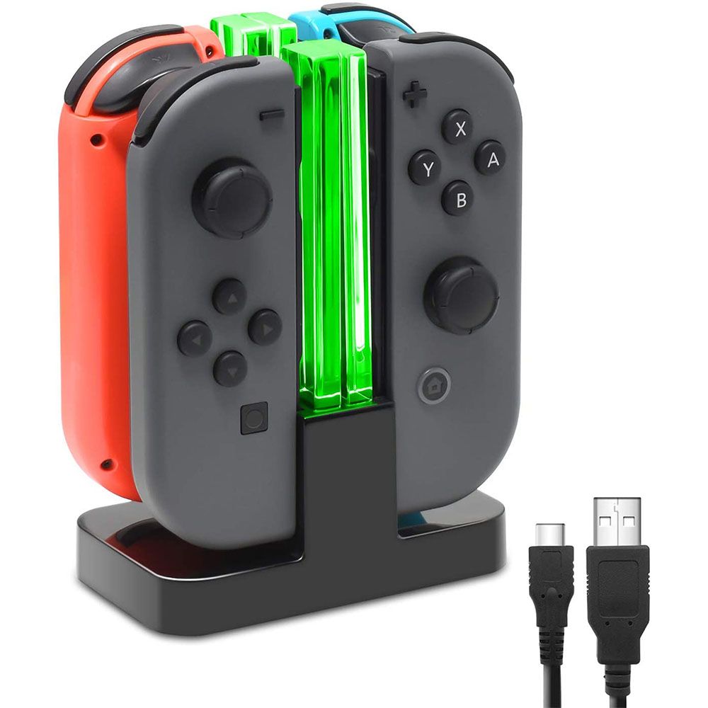 Nintend Schalter 4 Controller Ladegerät LED Anzeige Lade Dock Station für Nitendo Schalter Nintendoswitch NS OLED Zubehör_voghion.com
